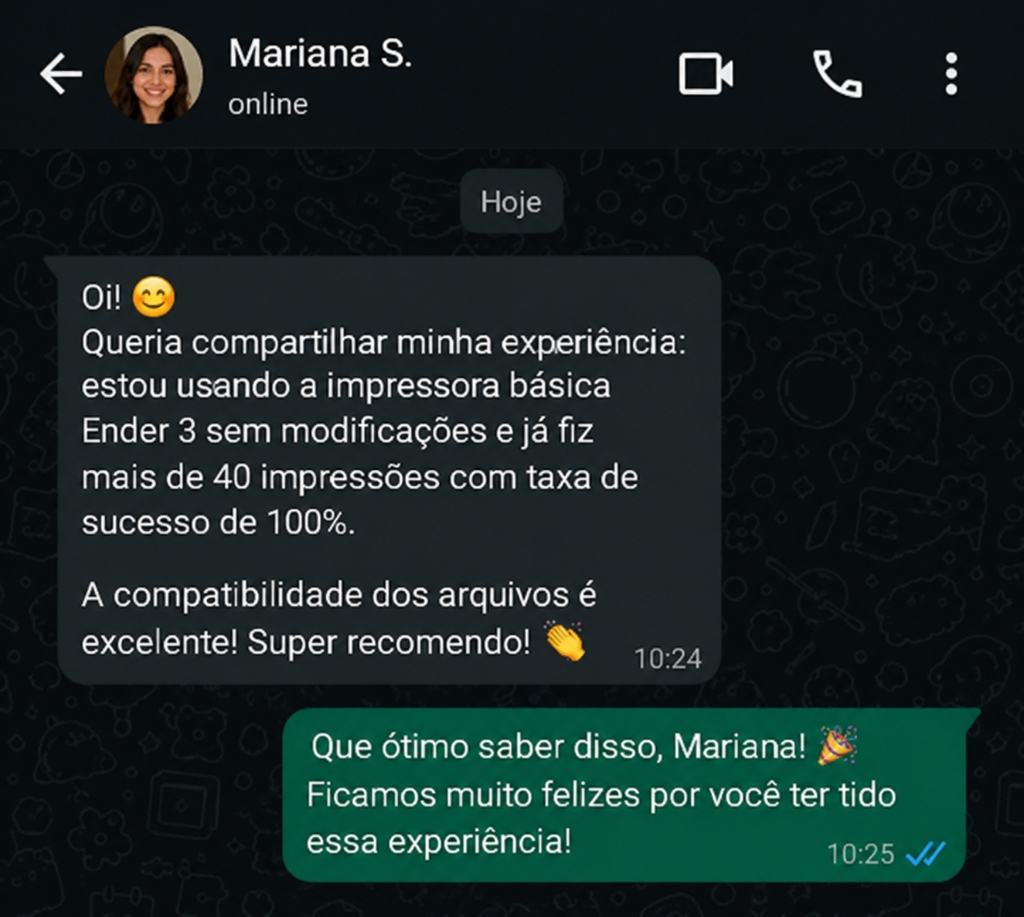 Depoimento da Mariana S. via WhatsApp